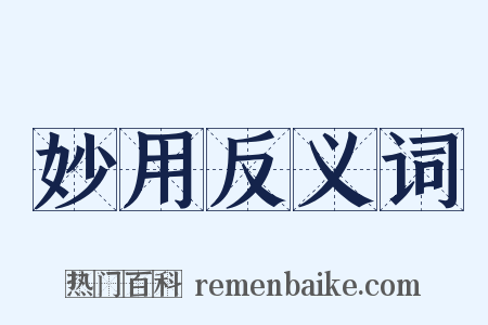 妙用反义词是什么意思的图片